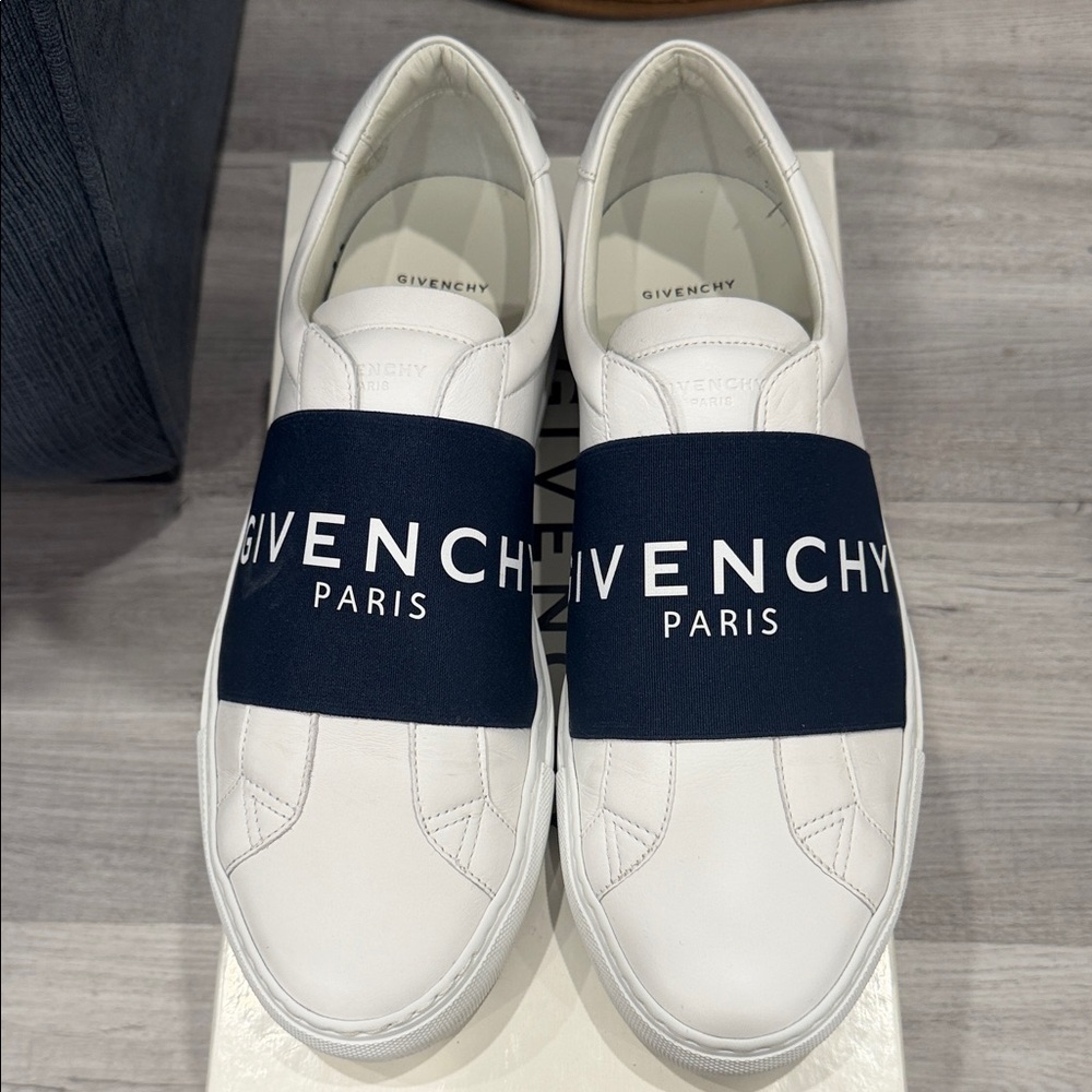 Givenchy White and Navy Men's Sneakers